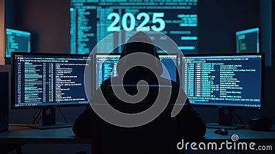 A system administrator, a hacker, a computer scientist Stock Photo