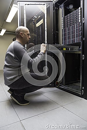 System administrator Stock Photo