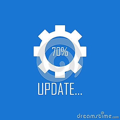 System software update and upgrade concept. Loading process screen. Modern vector illustration flat style Vector Illustration