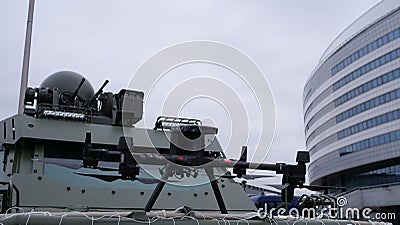 System for tracking and destroying drones Editorial Stock Photo