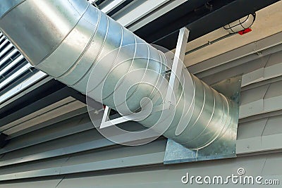 System of ventilating pipes Stock Photo