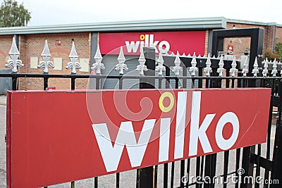 Wilko retail store, Melton Road, Syston, rear gate leading to car park Editorial Stock Photo