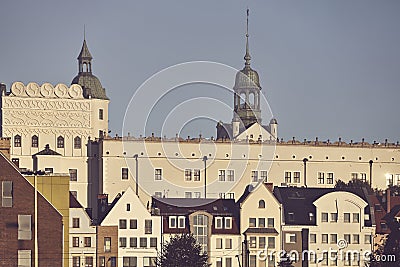 Szczecin City historic and modern architecture, Poland Stock Photo