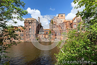 Szczecin. Historic factory ruins of old breweries Stock Photo