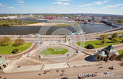 Szczecin / Panorama of the historical part of the city Editorial Stock Photo