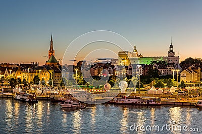 Szczecin, Poland - August 06, 2017: the final rally of the international sailing regatta in the framework of The Tall Ships` Races Editorial Stock Photo