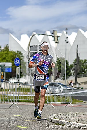 Szczecin, Poland, July 9, 2017: Triathlon Szczecin, Triathletes Editorial Stock Photo