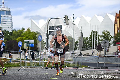 Szczecin, Poland, July 9, 2017: Triathlon Szczecin, Triathletes Editorial Stock Photo