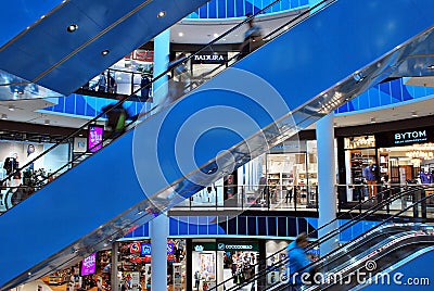 Szczecin,Poland. 01 September 2016. Kaskada shoping center. Editorial Stock Photo