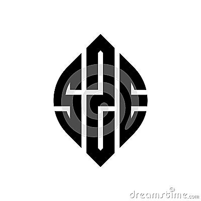 SZE circle letter logo design with circle and ellipse shape. SZE ellipse letters with typographic style. The three initials form a Vector Illustration