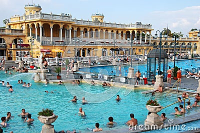 The Szechenyi Spa in Budapest Editorial Stock Photo