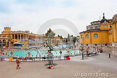 Szechenyi thermal baths in Budapest Editorial Stock Photo