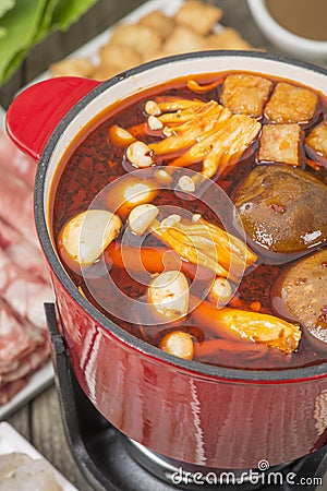 Szechuan Hot Pot Stock Photo