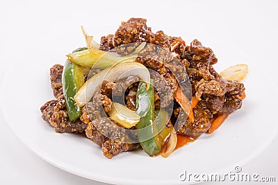 Szechuan Spicy Beef Stock Photo