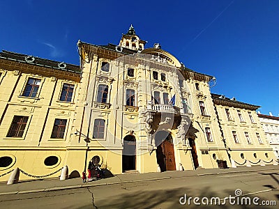Szeged city hall and one of oldest building in Szeged Hungary Editorial Stock Photo