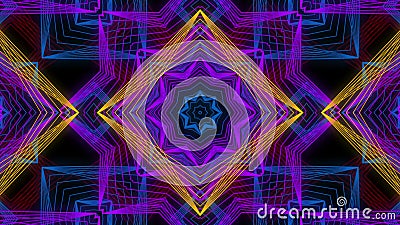 Sömlös animering av abstrakt färg som ändrar den geometriska linjen grafisk mandala för formrörelse eller kalejdoskopgarneringbak vektor illustrationer Sömlös animering av abstrakt färg som ändrar den geometriska linjen grafisk mandala för formrörelse eller kalejdoskopgarneringbak vektor illustrationer