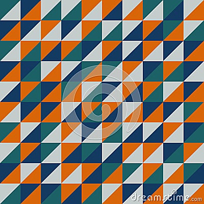 Seamless vector pattern with orange triangles. Vector Illustration