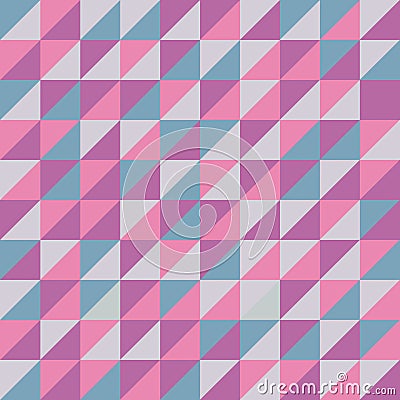 Seamless vector pattern with pink triangles. Vector Illustration