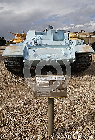 T-54 armoured personnel carrier on display Editorial Stock Photo