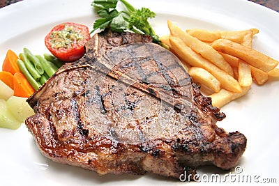 T-bone steak Stock Photo