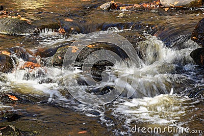 t he cascading water of trap falls brook Stock Photo