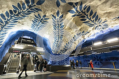 T-Centralen Metro station in Stockholm Editorial Stock Photo
