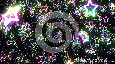 T?cz gwiazd spada? B?yskotanie jaskrawa gwiazda _ abstrakcjonistyczna deseniowa t?cza Czarny t?o P?tli animacja ilustracji T?cz gwiazd spada? B?yskotanie jaskrawa gwiazda _ abstrakcjonistyczna deseniowa t?cza Czarny t?o P?tli animacja ilustracji
