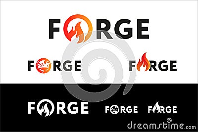 Forge logo designs Vector Illustration