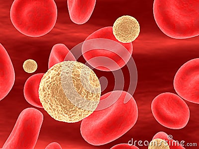 T-, killer cells Stock Photo