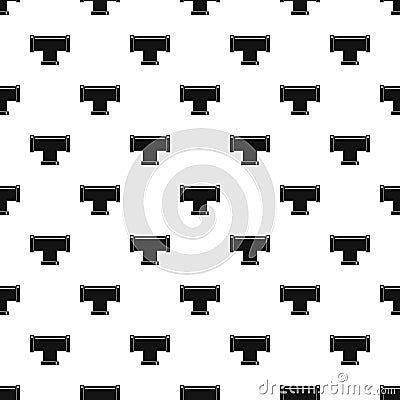 T pipe connection pattern vector Vector Illustration