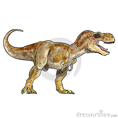 T-rex Cartoon Illustration