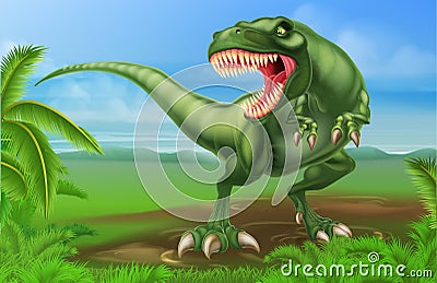 T Rex Dinosaur Vector Illustration