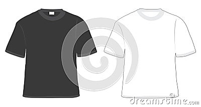 T-shirt black and white Vector Illustration