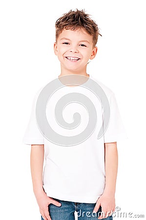 T-shirt on boy Stock Photo