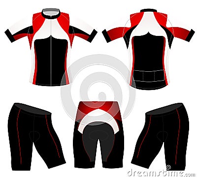 T-shirt cycling vest Vector Illustration