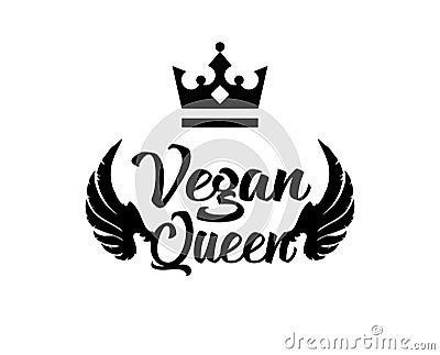 Vegan Queen with wings Stock Photo