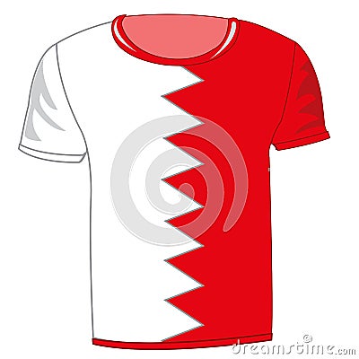 T-shirt flag Bahrain Vector Illustration