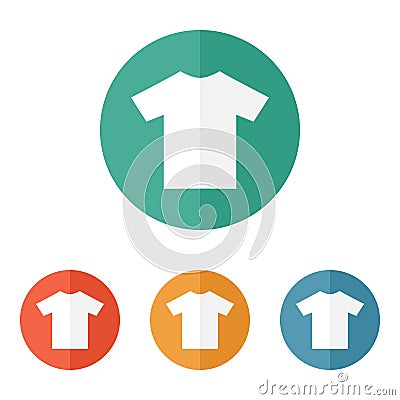 T-shirt flat blank icon symbol Vector Illustration