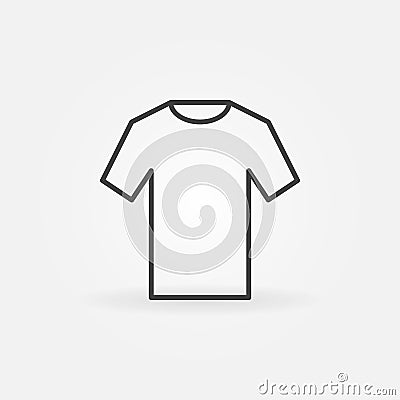 T-shirt icon. Vector outline tshirt sign Vector Illustration