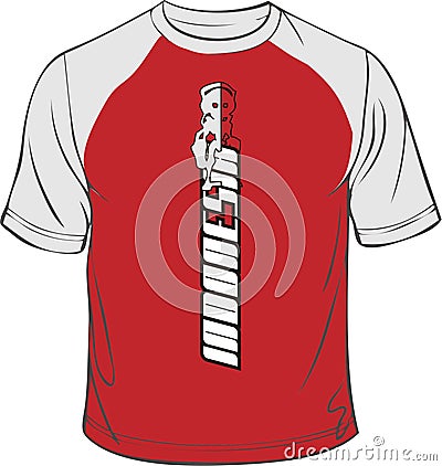 T shirt Nasionality red and white indonesia country Vector Illustration