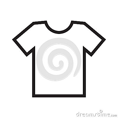 T-shirt outline icon, flat design style, vector illustration Vector Illustration