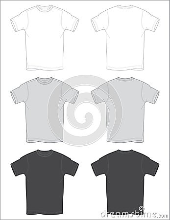 T-Shirt Outlines Vector Stock Photo