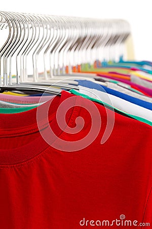 T-Shirt Rack Stock Photo
