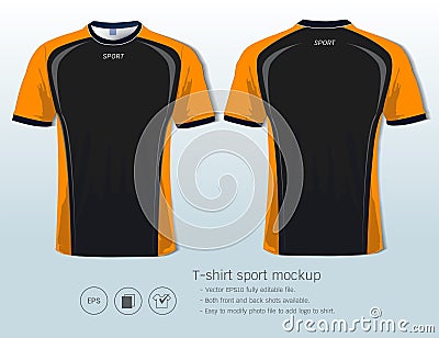 T-shirt sport design template for football club or all sportswear. Vector Illustration