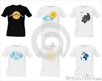 T-shirt templates Vector Illustration