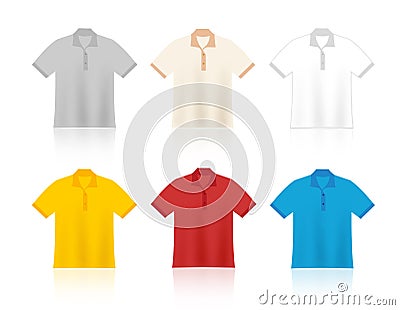 T-shirts blank templates Vector Illustration