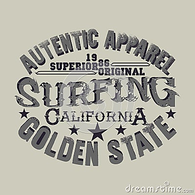 T-shirts surf, LA Beach, california surfing Stock Photo