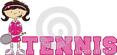 T is for Tennis Vector Illustration