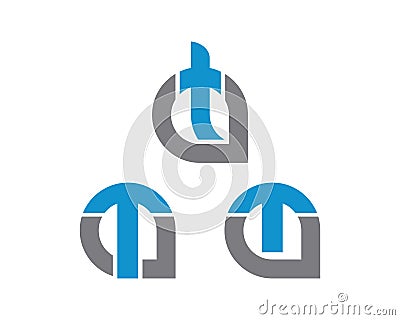 TA letter logo icon template 2 Vector Illustration