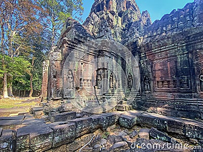 Ta Som, Tasaom, a small Buddhist temple in Angkor, Cambodia Stock Photo